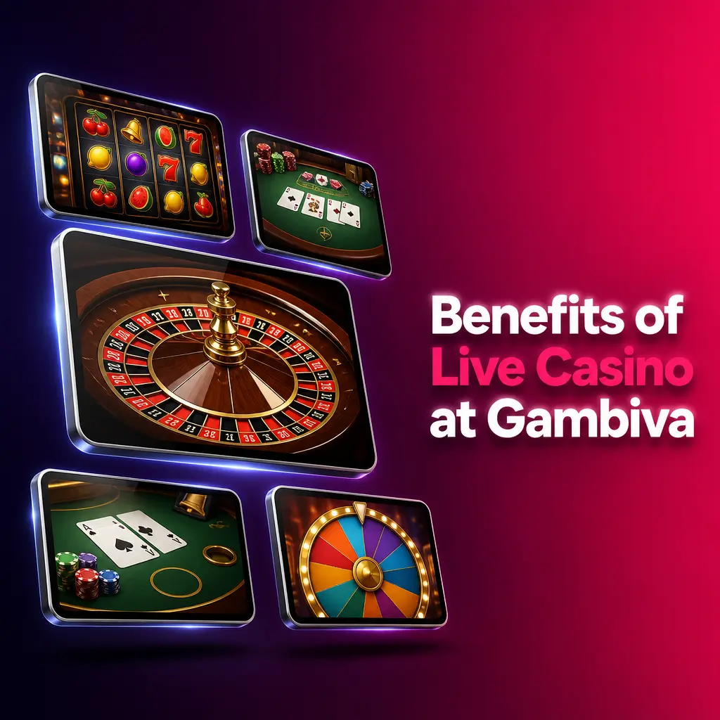 Live dealer casino table at Gambiva showing real-time roulette, blackjack and baccarat streaming with chat interaction.