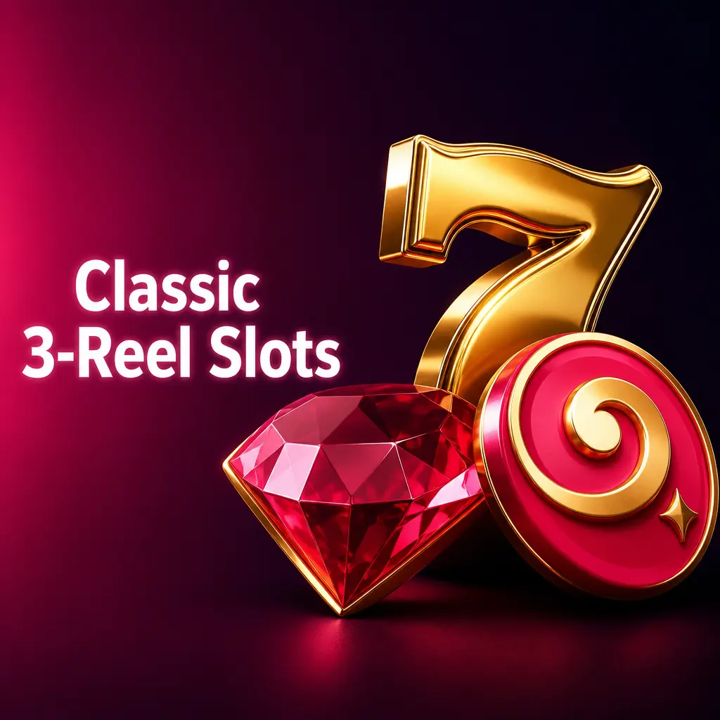 Classic 3-reel slots with fruit symbols and sevens, featuring Mega Joker, Jackpot 6000, Joker Pro and more on Gambiva