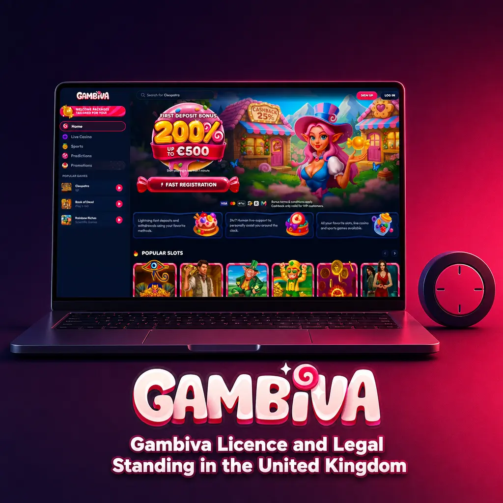 Gambiva UK Gambling Commission licence certificate confirming legal casino and sports betting operations in the United Kingdom