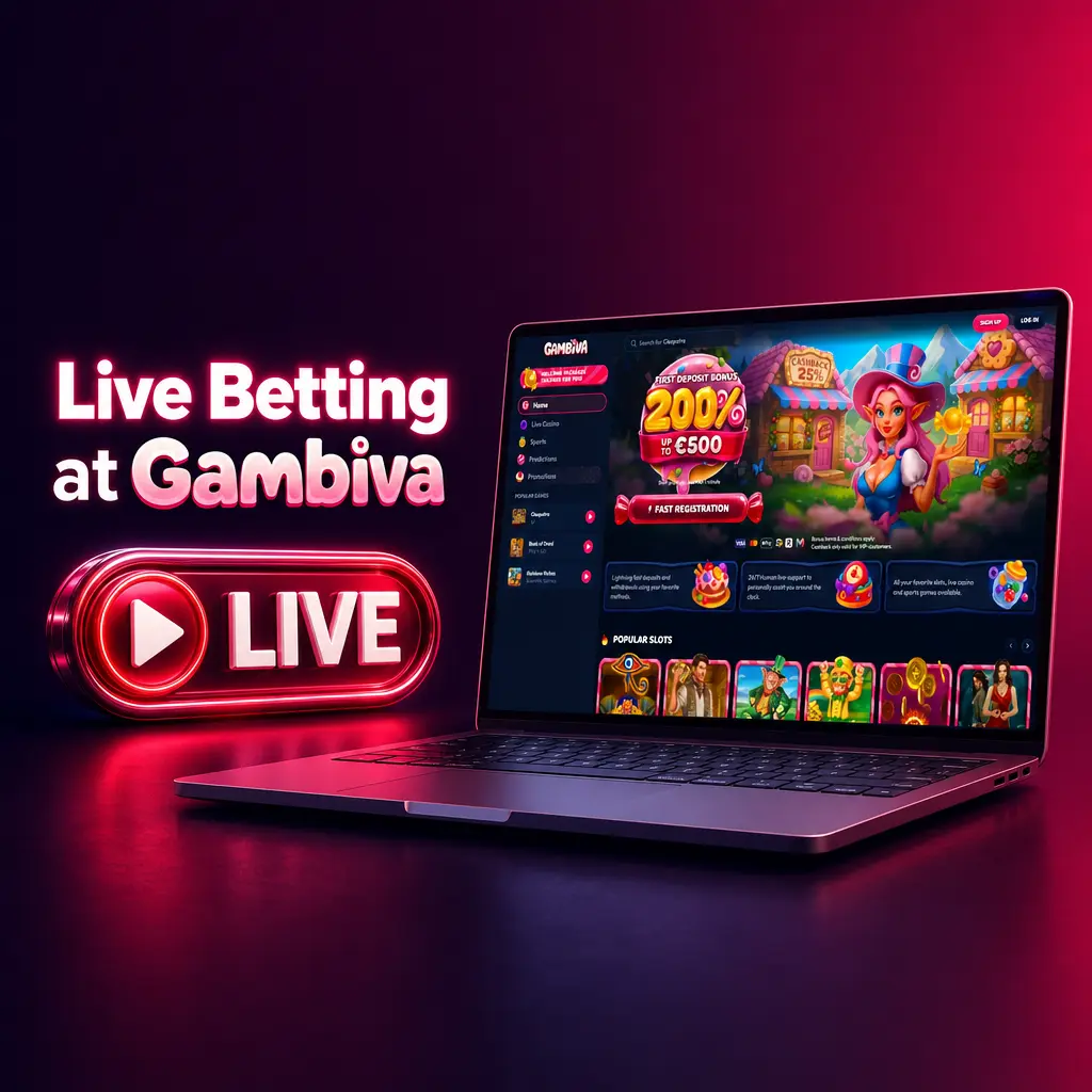 Live betting odds at Gambiva for football, tennis, and horse racing with in-play Cash Out options