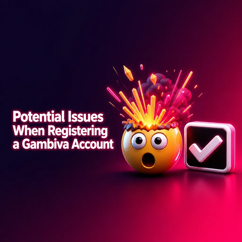 Common Gambiva account registration issues: verification email, address mismatch, duplicate account, payment rejection, age check.